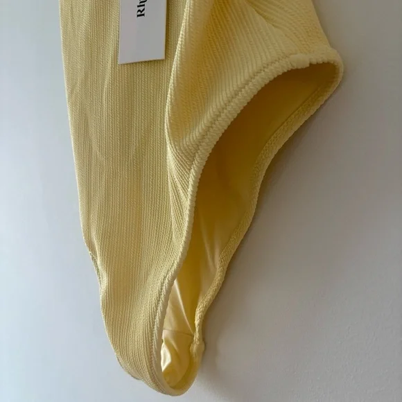 NWT Rhythm. x Free People Isla Pastel Ribbed Underwire Low Cut Back One Piece - Picture 4 of 8